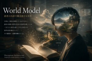 文章を読むとき、読者の内部では何が生まれ、どう変化するのか。Perception Architectureの中核概念「World Model」を通して、読ませる文章、読者心理、認知科学、文章設計の関係を考えます。