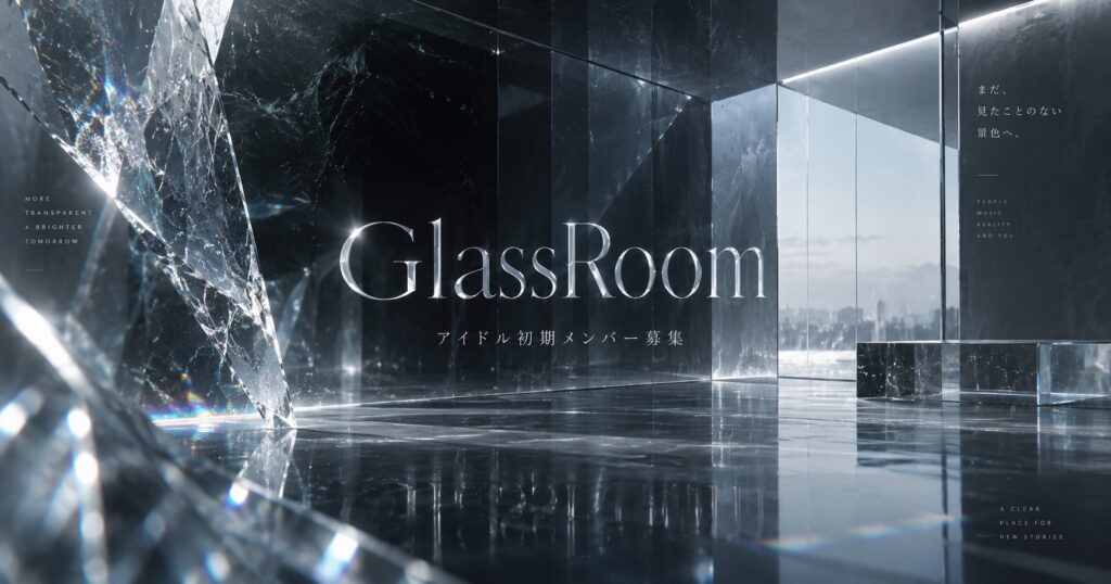 東京で活動するGlassRoomの初期メンバーを募集しています。高校生〜22歳の女性、未経験可。歌・ダンス経験は問いません。応募条件、GlassRoomが初期メンバーを募集する理由、応募前に知ってほしいことをまとめました。